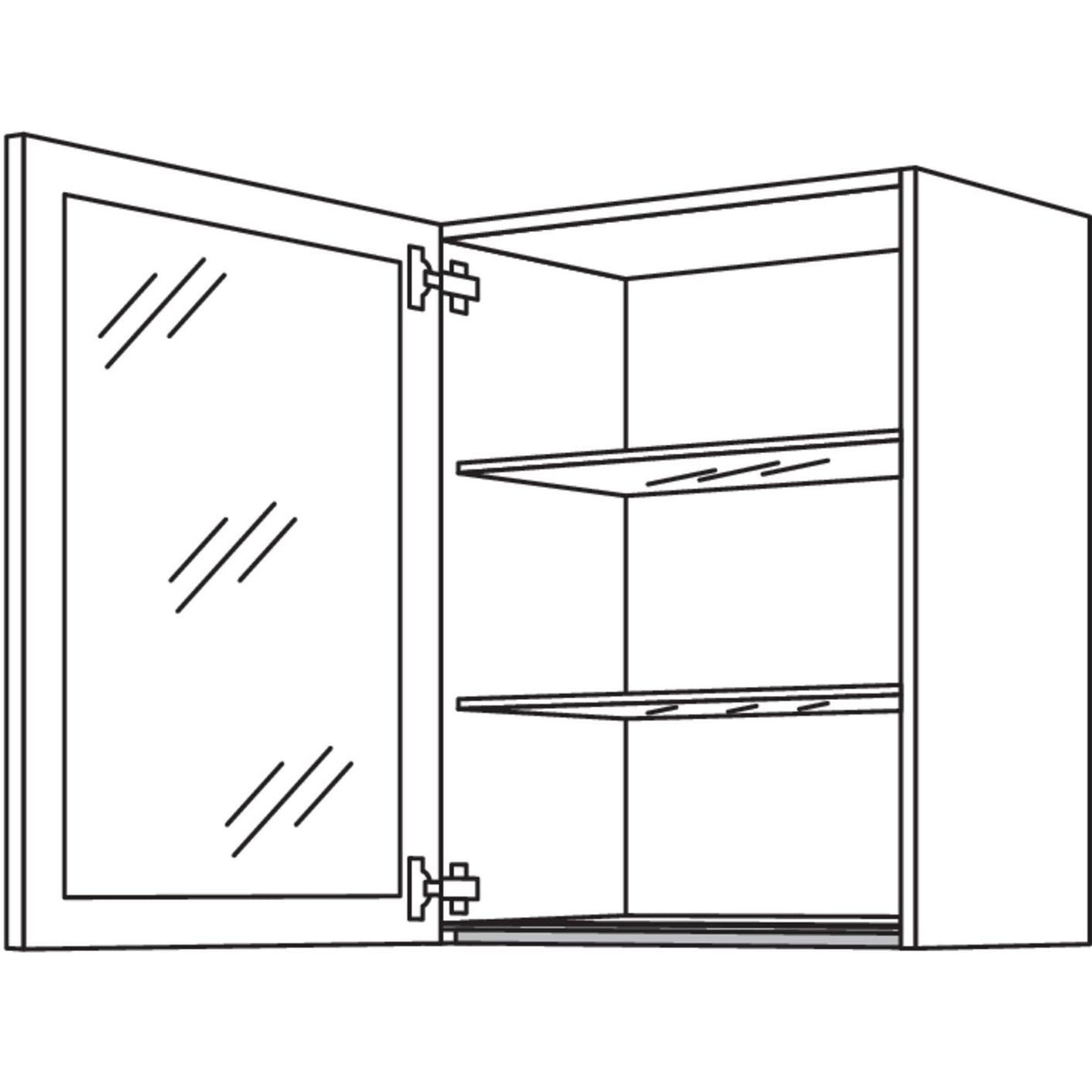 Nobilia Wandschrank Glasrahmentuer NWG60-3 69106