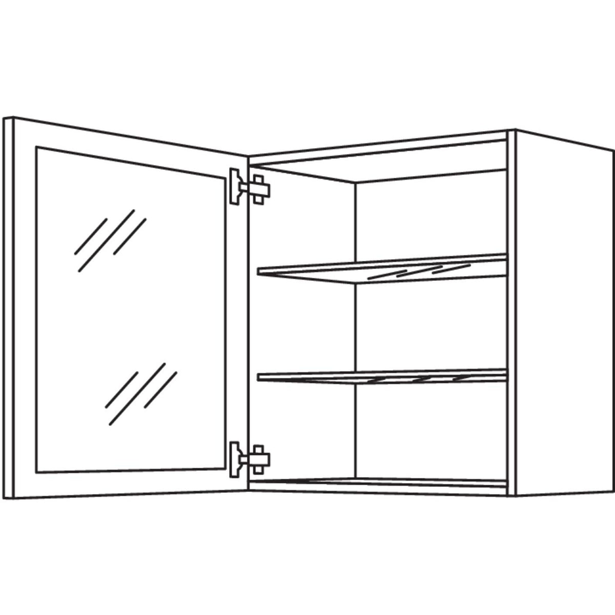 Nobilia Wandschrank Glasrahmentuer WG60-1 30106