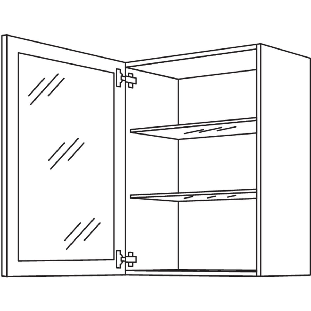 Nobilia Wandschrank Glasrahmentuer WG50-3 51105
