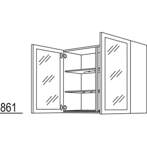 Nobilia Wandschrank Glasrahmentueren NWG90-3 68109