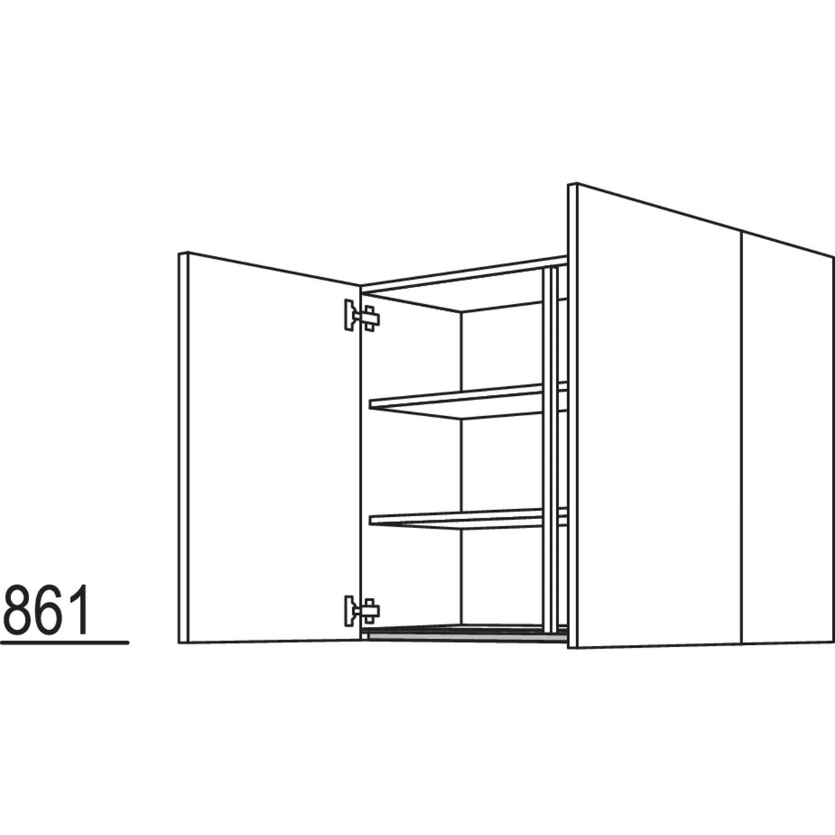 Nobilia Wandschrank NW80-3 68008