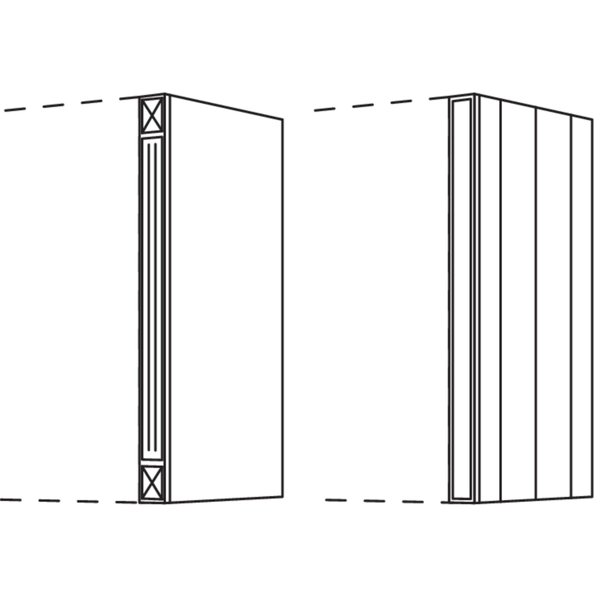 Nobilia Wandschrank-Pilaster fuer Wandschraenke- Hoehe 1 WPI-1 44752