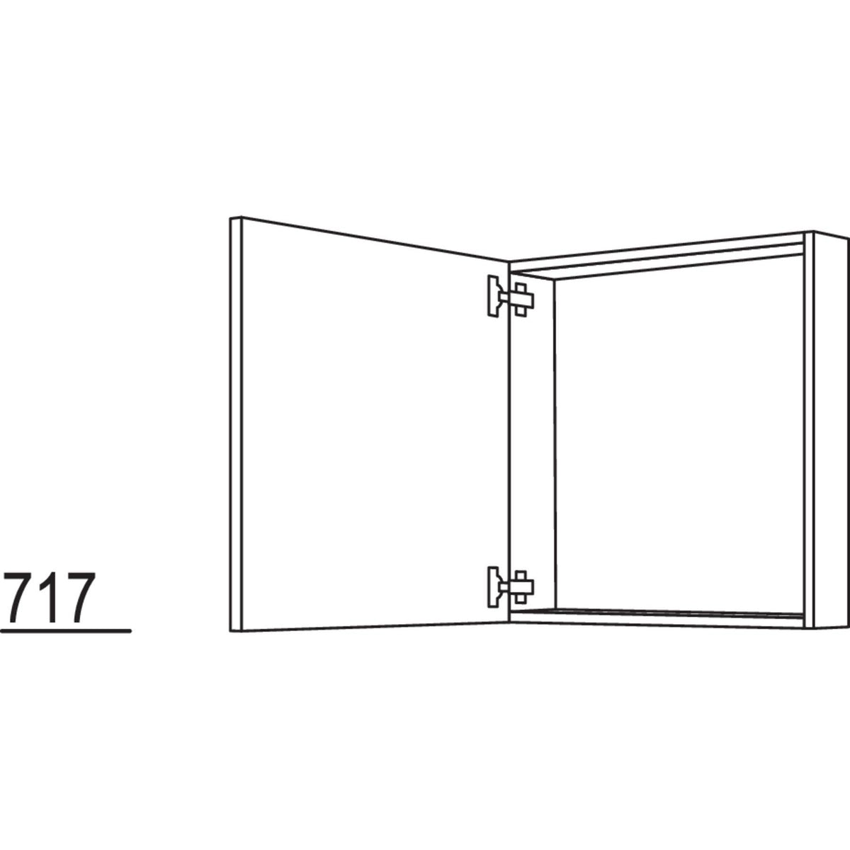 Nobilia Wandschrank-Rahmenteil WRT45-1 31447