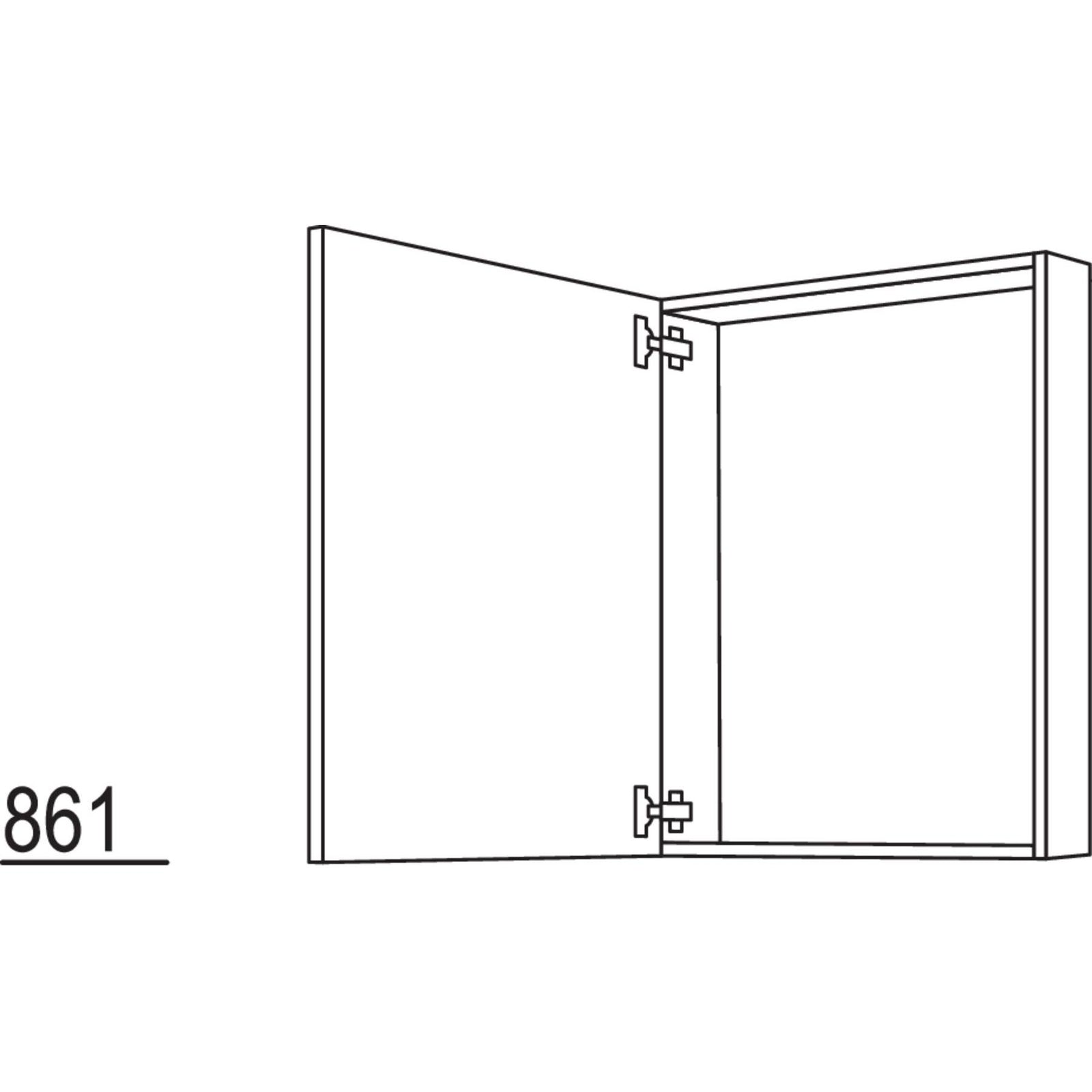 Nobilia Wandschrank-Rahmenteil WRT45-3 52447