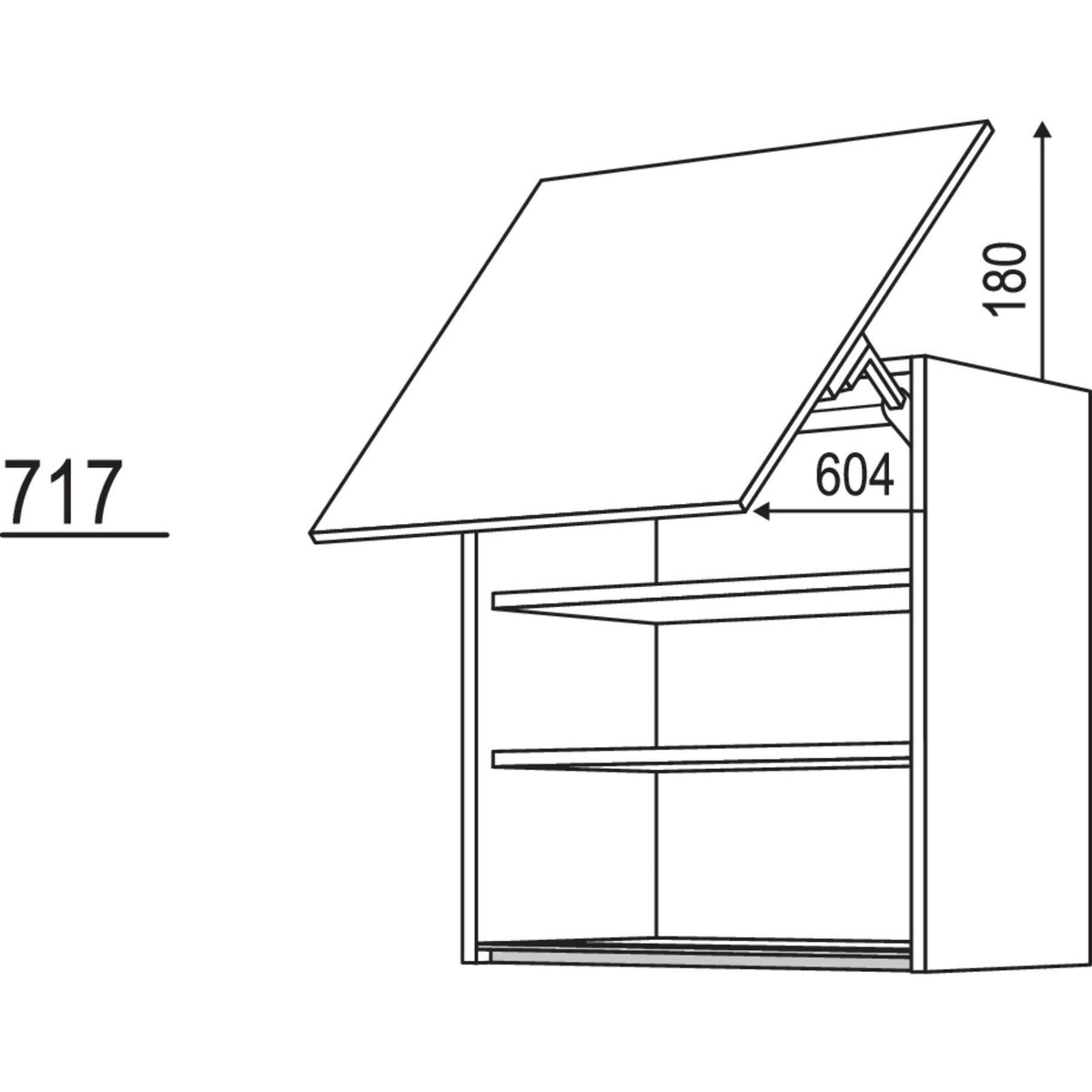 Nobilia Wandschrank Schwingklappe NWKS50-1 64541