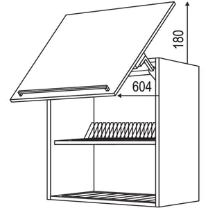 Nobilia Wandschrank Schwingklappe mit Abtropfgitter WKSFAG90-1 31559