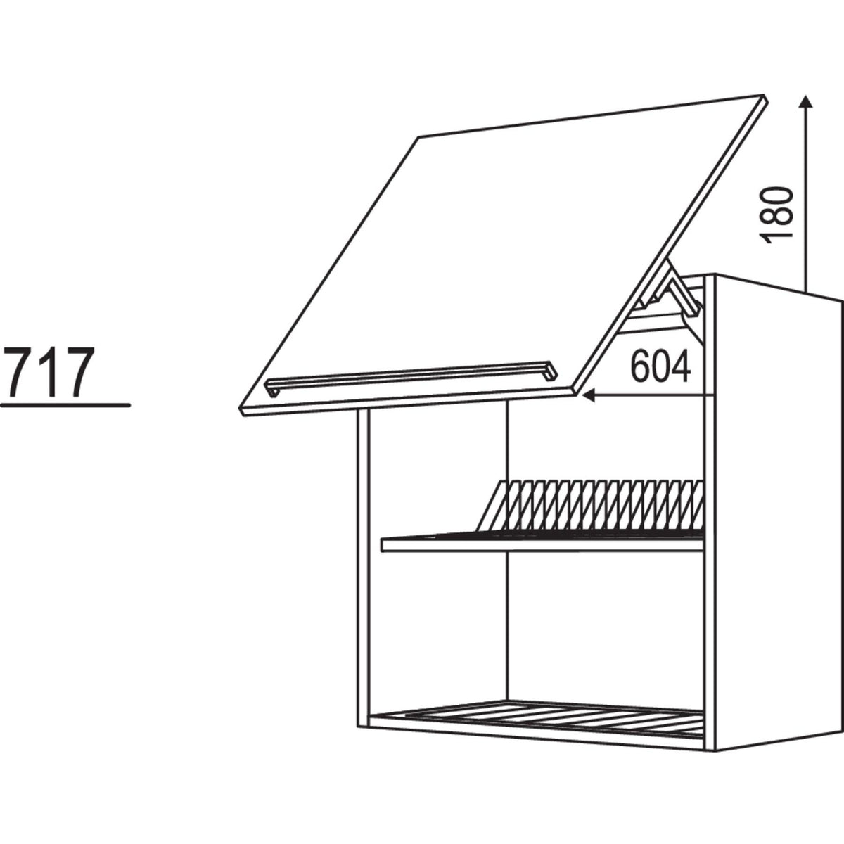 Nobilia Wandschrank Schwingklappe mit Abtropfgitter WKSFAG60-1 31556