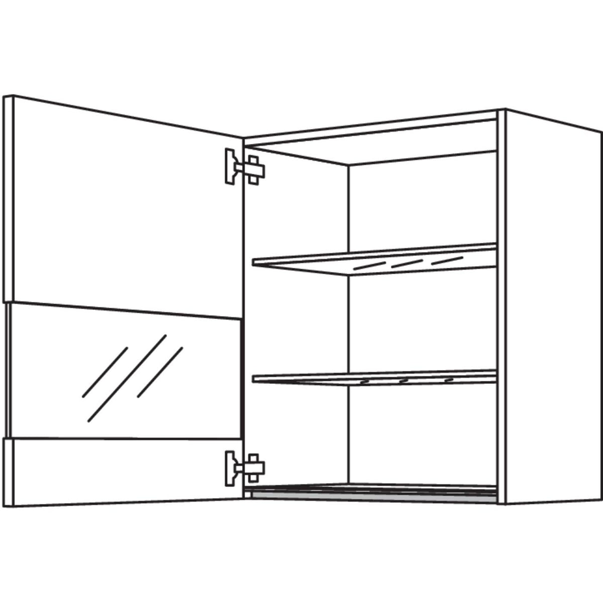 Nobilia Wandschrank Segmentglastuer NWGS45-2 66434