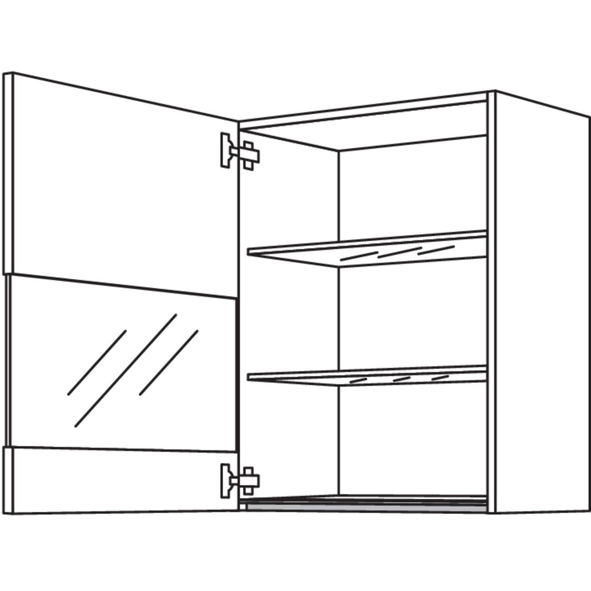 Nobilia Wandschrank Segmentglastuer NWGS50-3 68432