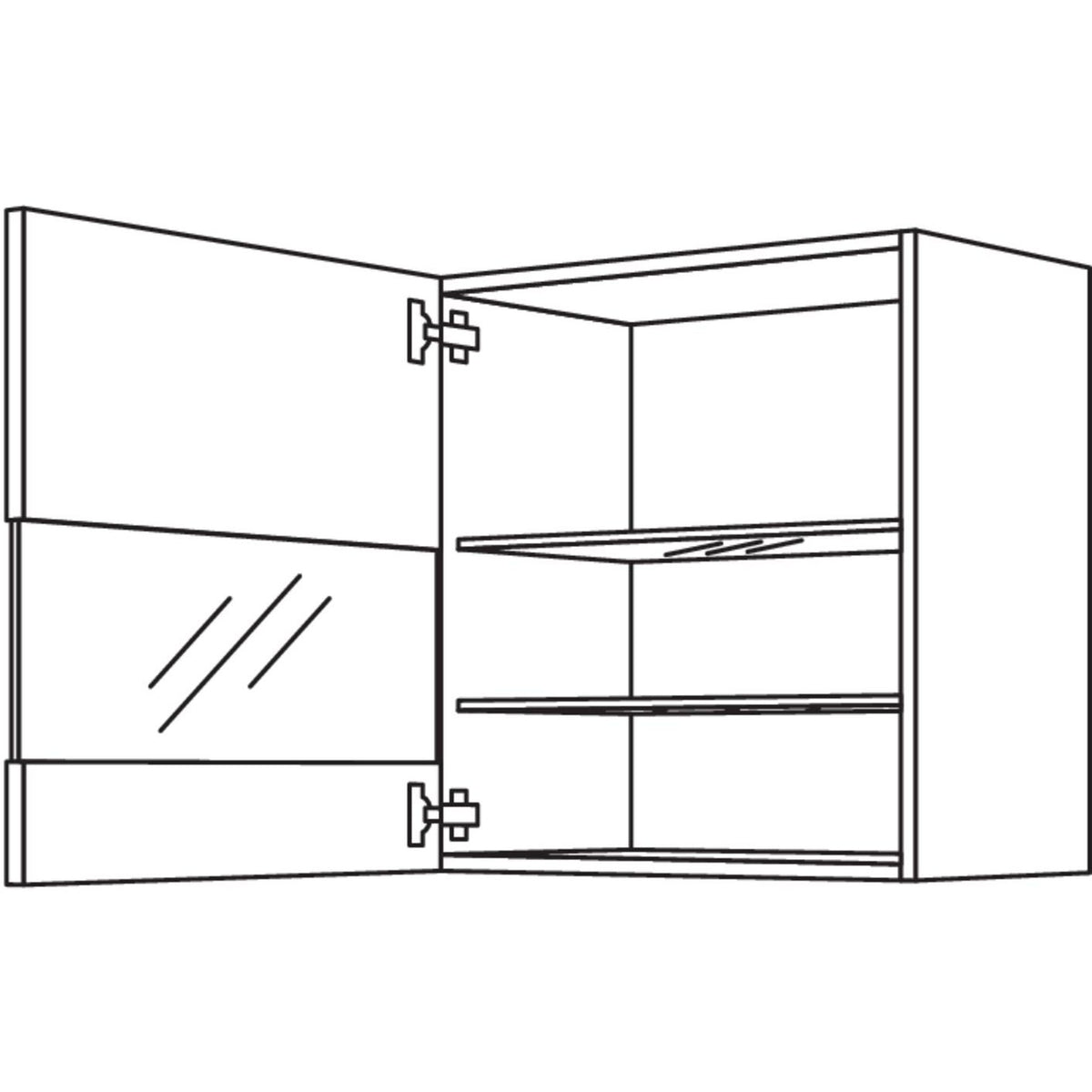 Nobilia Wandschrank Segmentglastuer WGLS50-1 31435