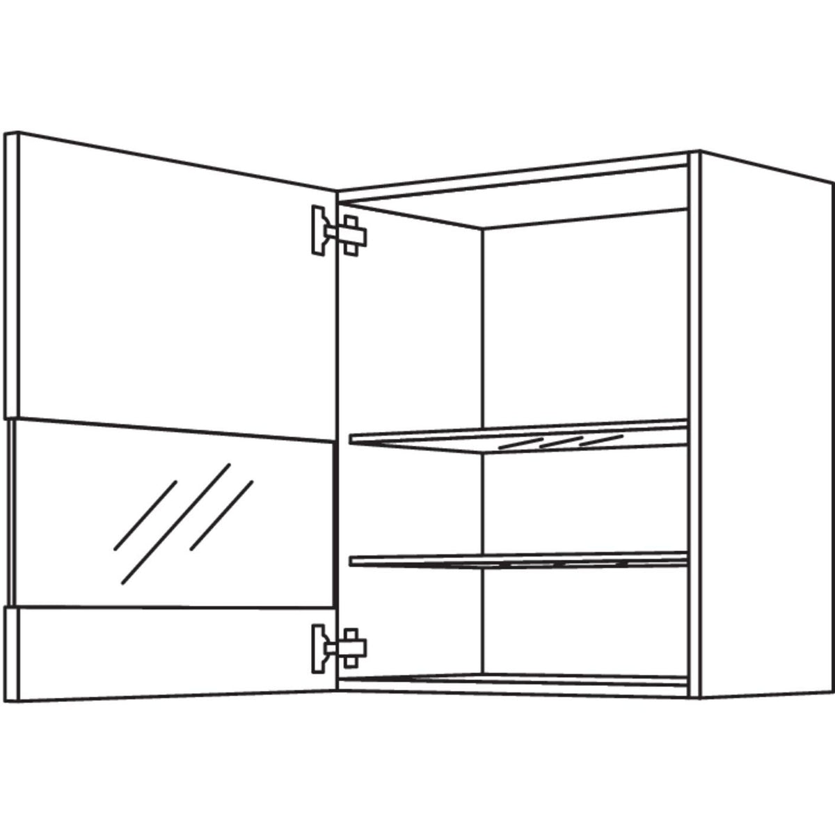 Nobilia Wandschrank Segmentglastuer WGLS60-2 41436