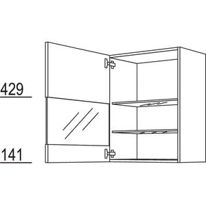 Nobilia Wandschrank Segmentglastür WGLS45-3 51431