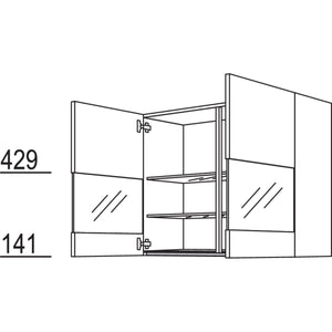 Nobilia Wandschrank Segmentglastueren NWGS90-3 67440