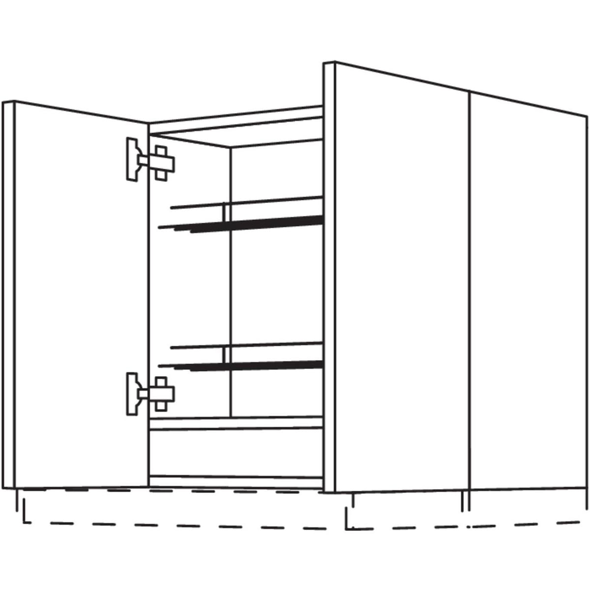 Nobilia Wandschrank für Flachschirm- Dunsthauben W2DAF60-2 42830