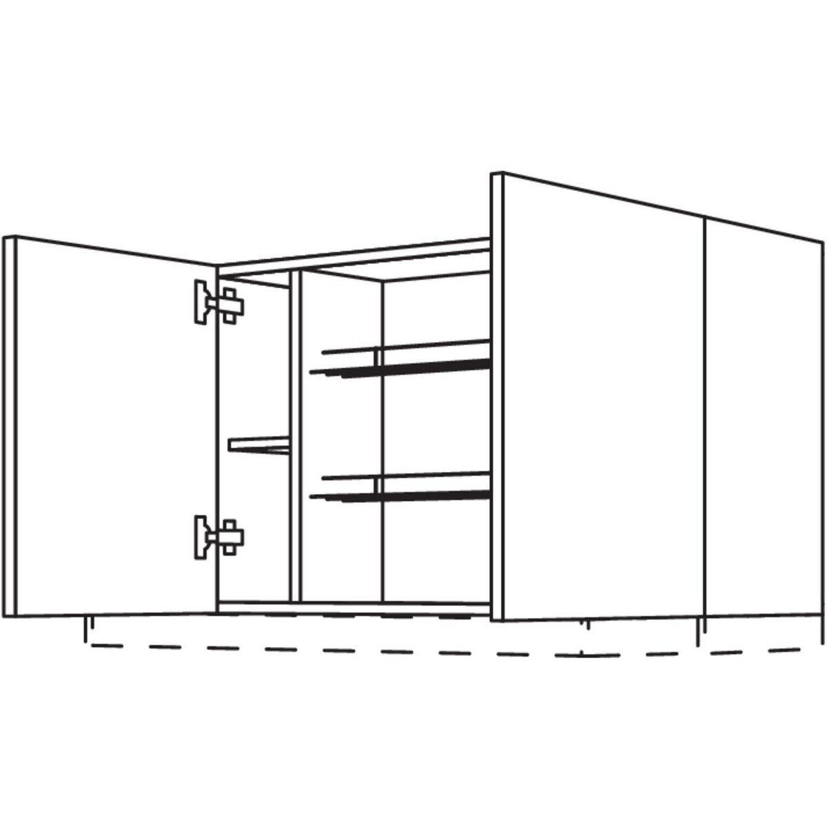 Nobilia Wandschrank fuer Flachschirm-Dunsthauben WDAF90-58 57833