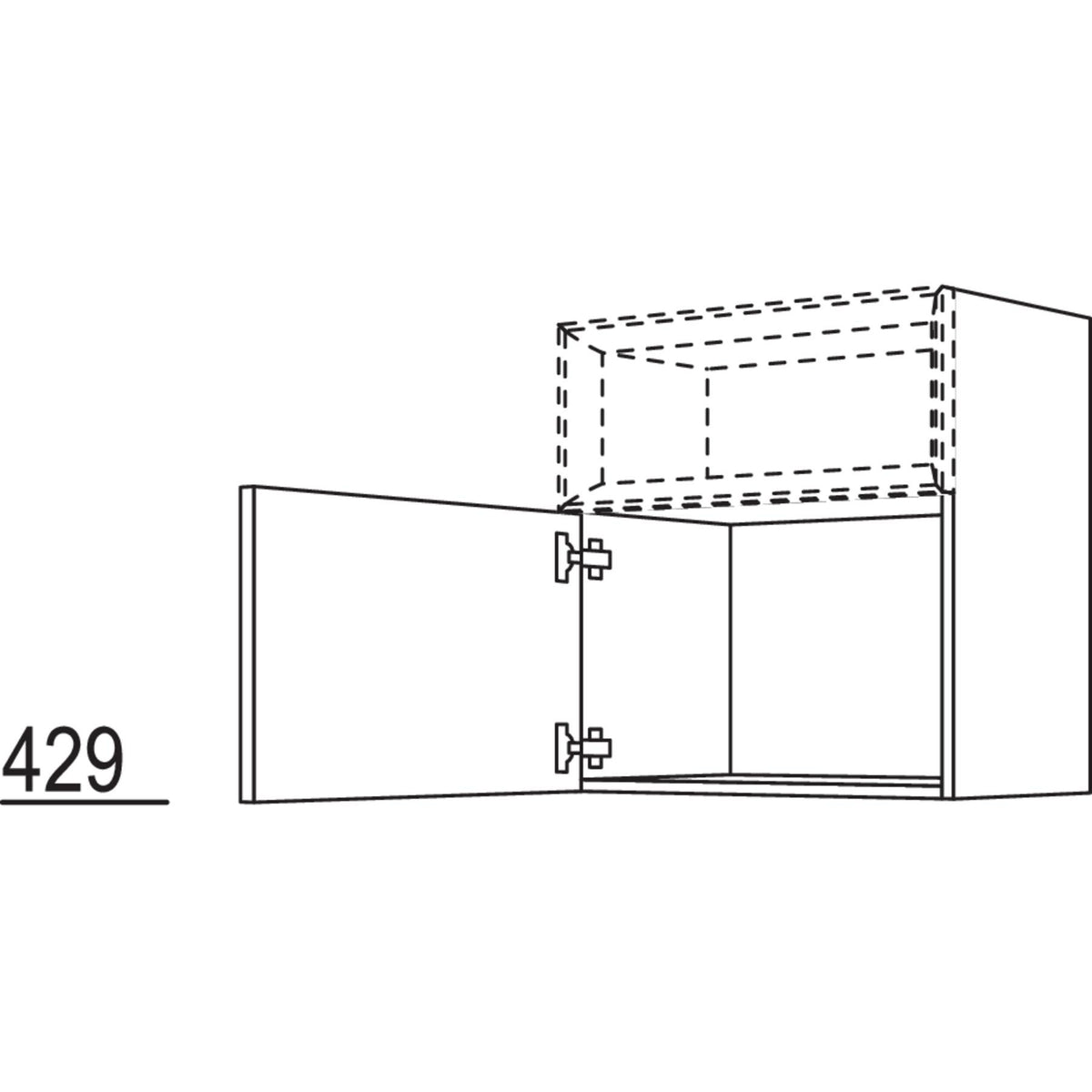 Nobilia Wandschrank fuer Regaleinsatz Case WCO60-1 32831