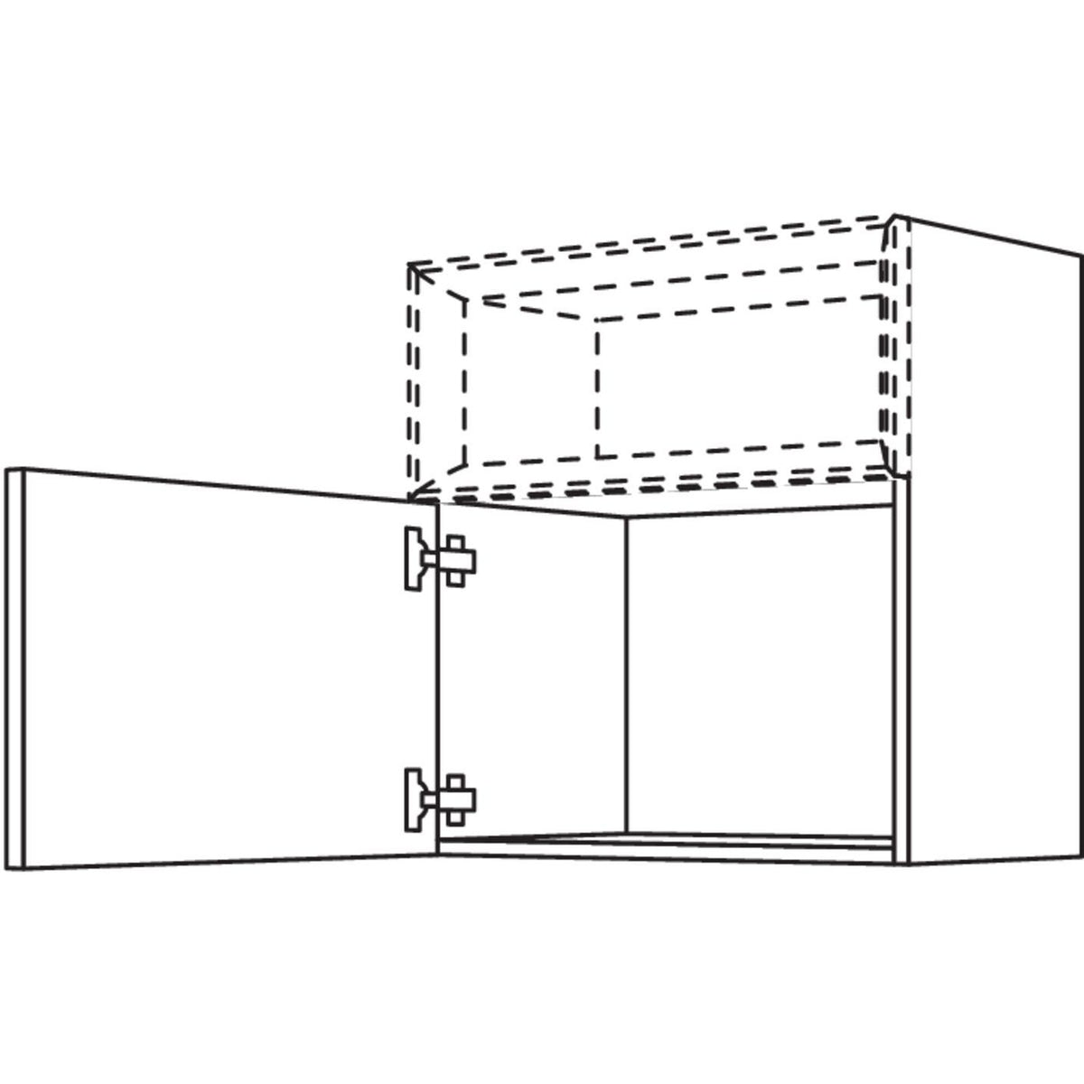 Nobilia Wandschrank fuer Regaleinsatz Case WCO60-1 32831