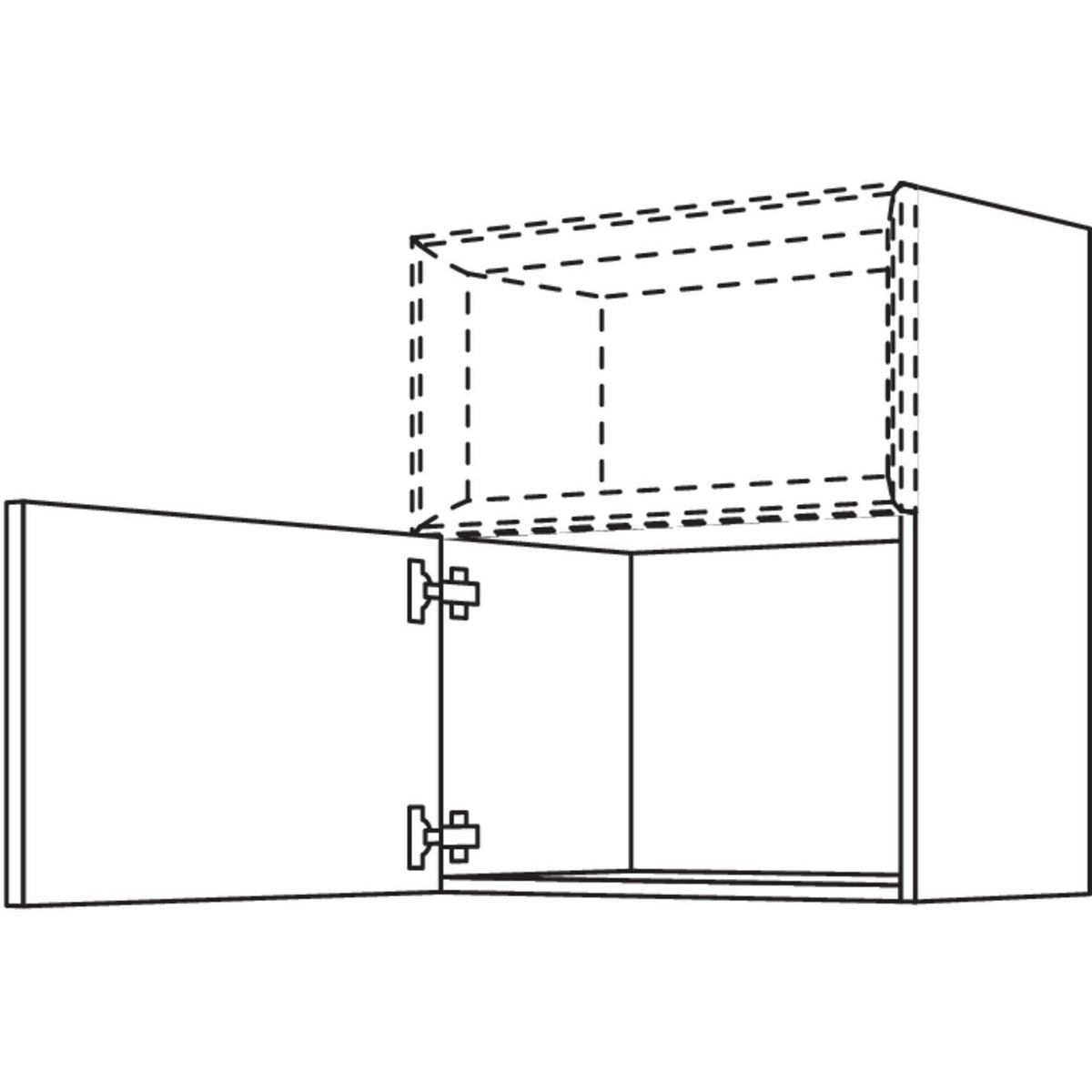 Nobilia Wandschrank fuer Regaleinsatz Case WCO60-2 42056