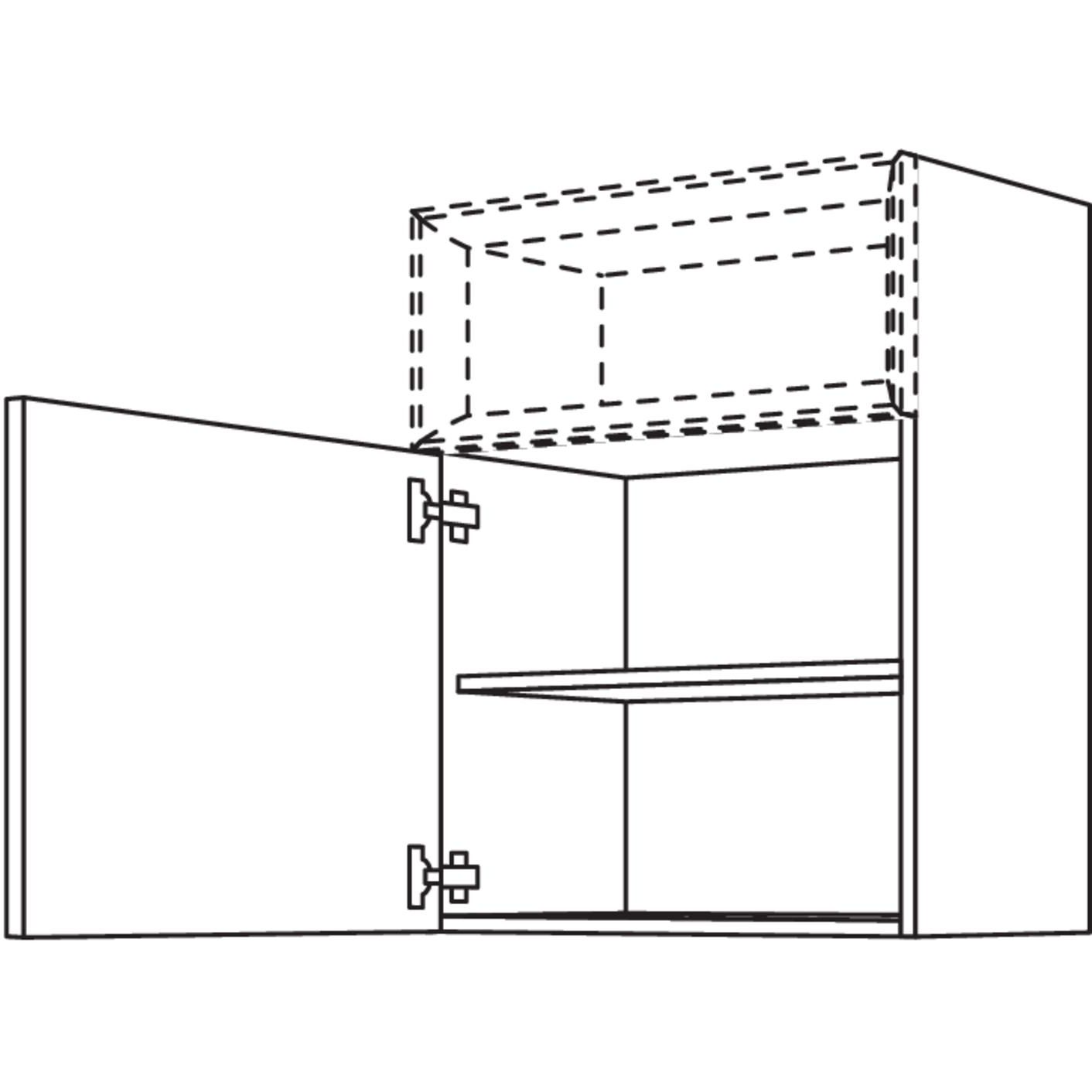 nobilia wall cabinet for shelf insert Case WCO50-3 50 cm