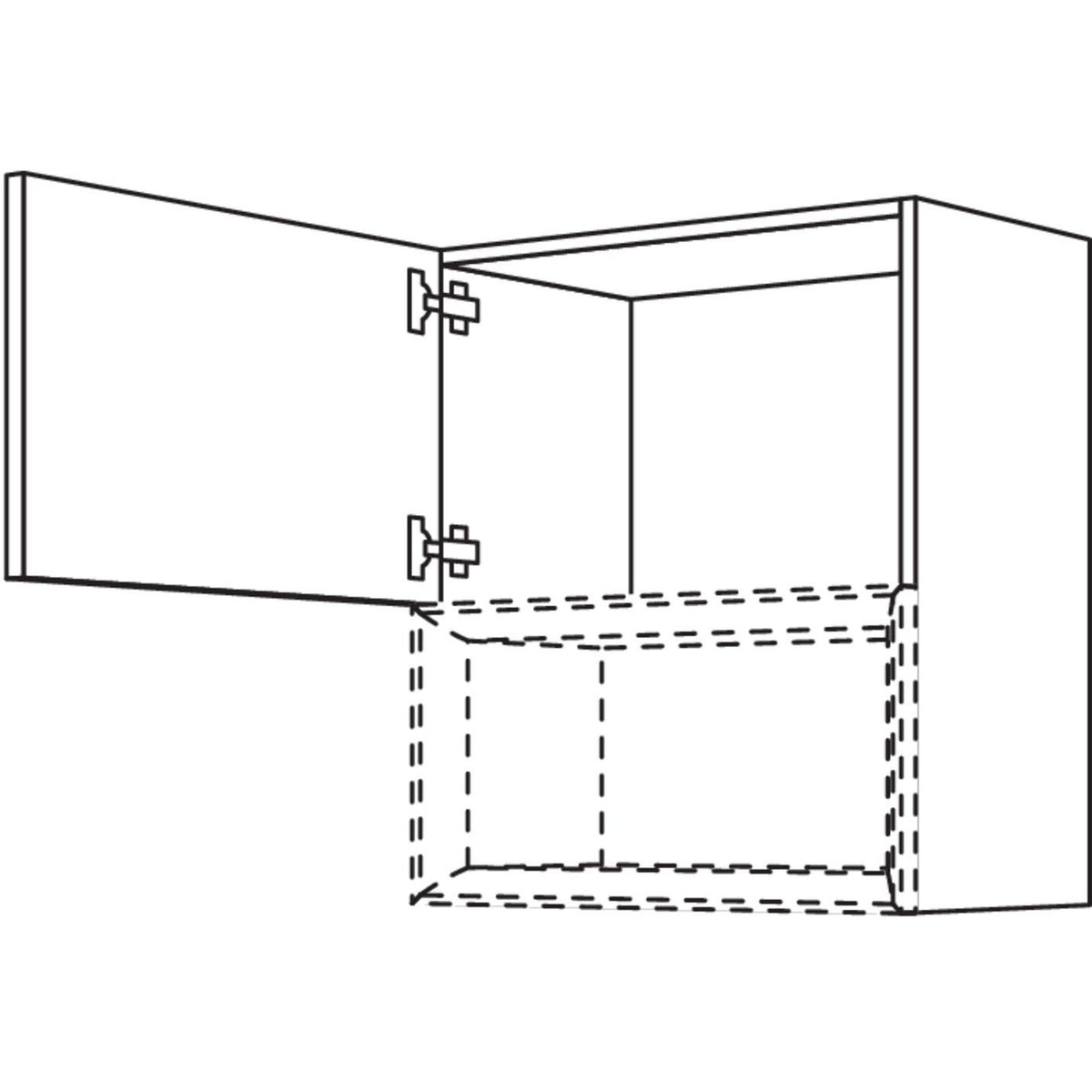 Nobilia Wandschrank fuer Regaleinsatz Case WCU40-2 42028