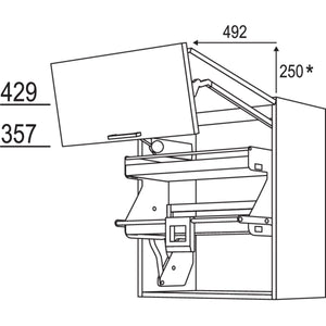 Nobilia Wandschrank iMove mit Falt-Lifttuer WFLIM60-2 42137