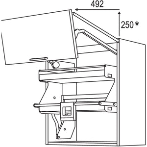 Nobilia Wandschrank iMove mit Falt-Lifttuer WFLIM60-2 42137