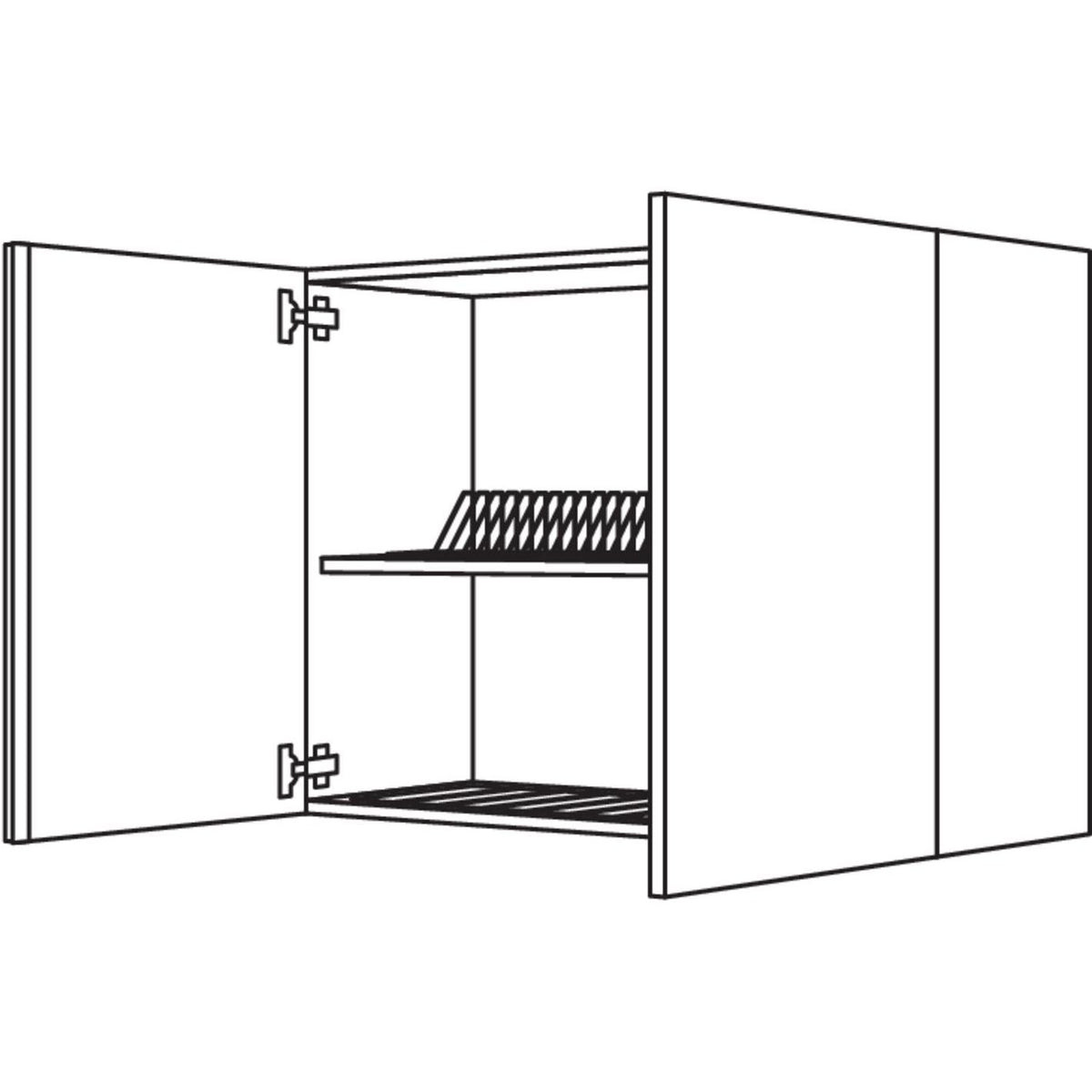 Nobilia Wandschrank mit Abtropfgitter WAG90-2 42039