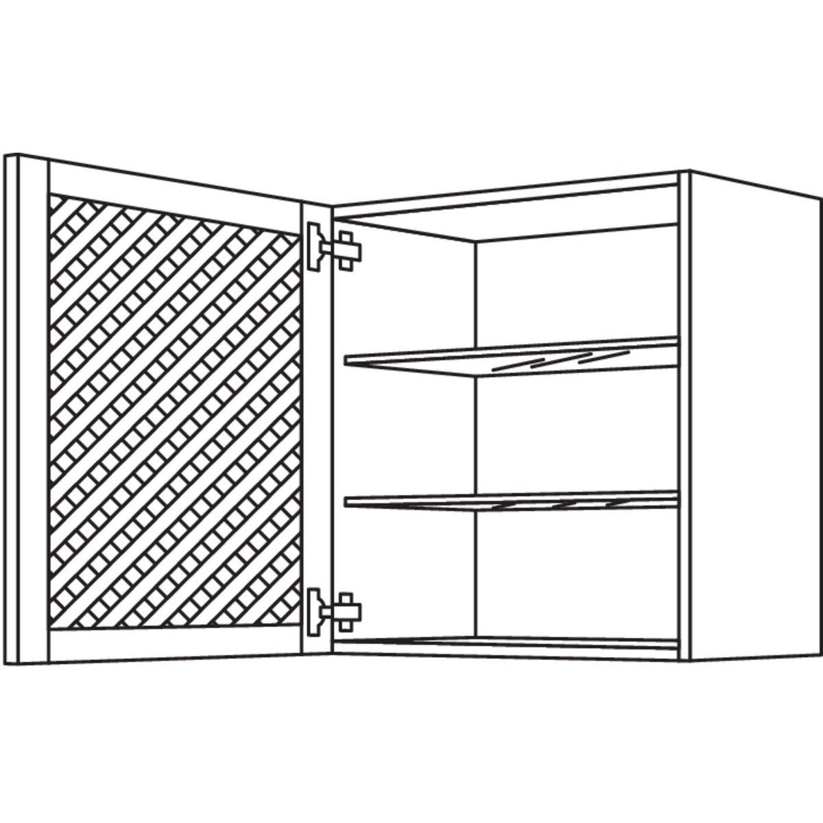 Nobilia Wandschrank mit Holzgittertuer WGH45-1 31384