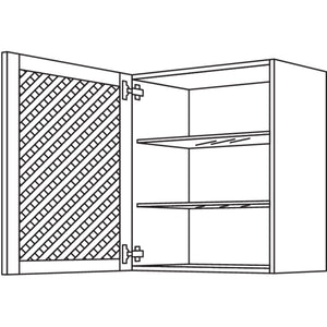 Nobilia Wandschrank mit Holzgittertuer WGH45-2 43384