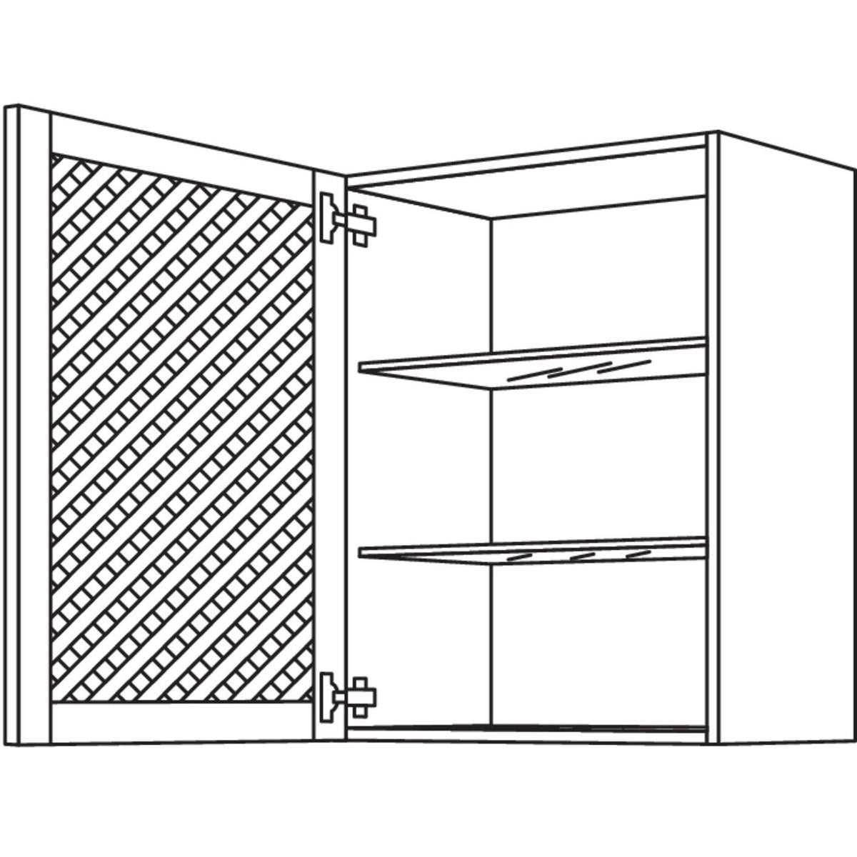 Nobilia Wandschrank mit Holzgittertuer WGH45-3 51384