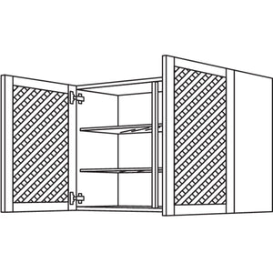 Nobilia Wandschrank mit Holzgittertuer WGH90-1 31389