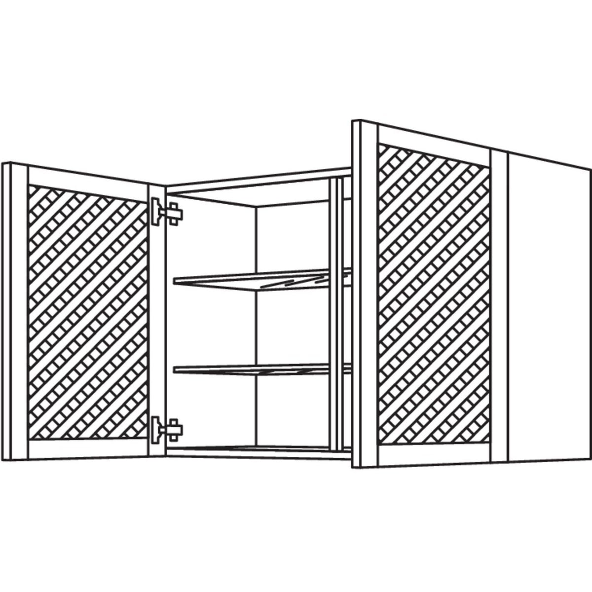 Nobilia Wandschrank mit Holzgittertuer WGH100-1 31390