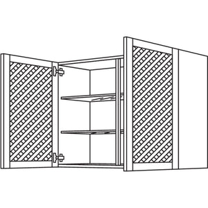 Nobilia Wandschrank mit Holzgittertuer WGH90-2 43389