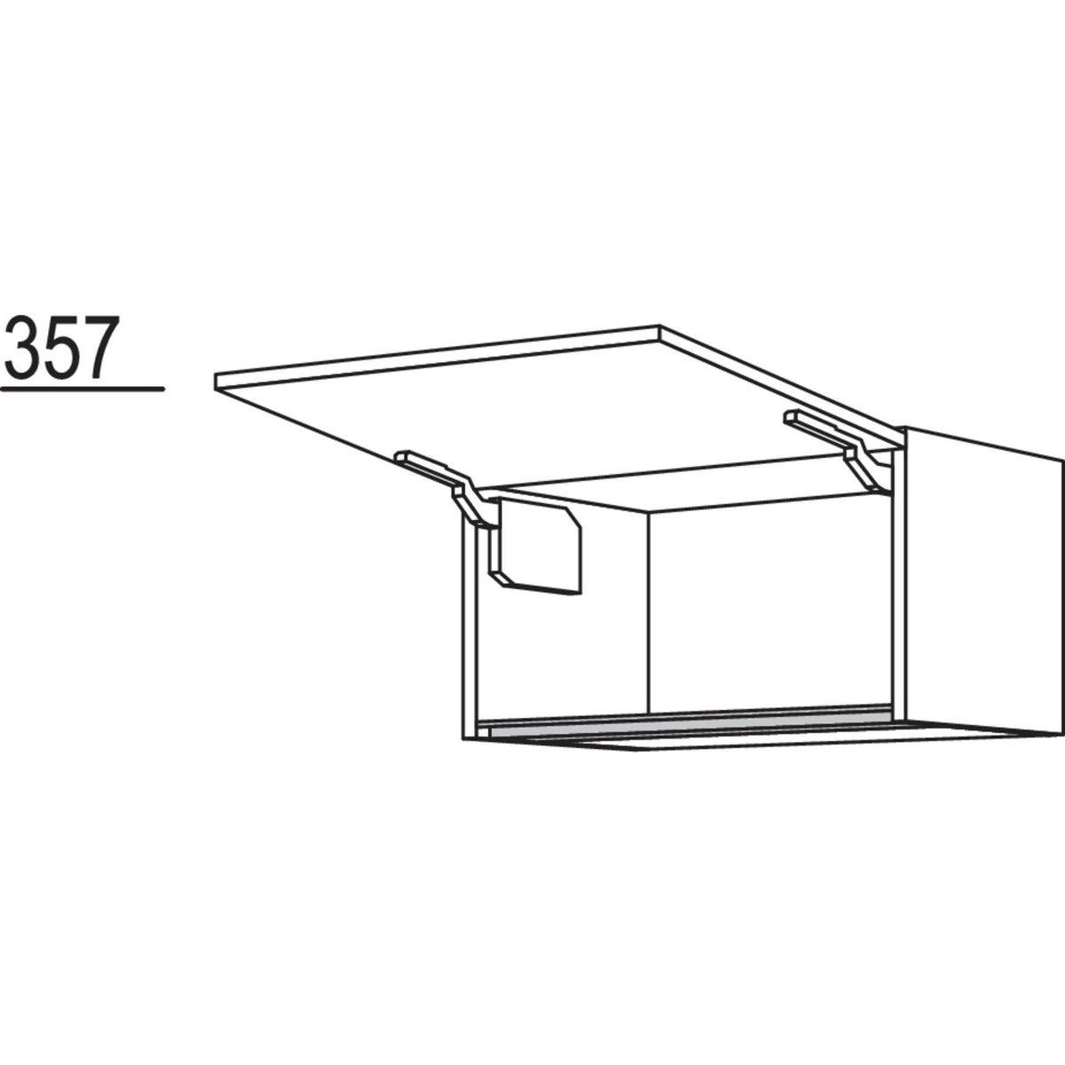 Nobilia Wandschrank mit Klappe NWK50-36 63805