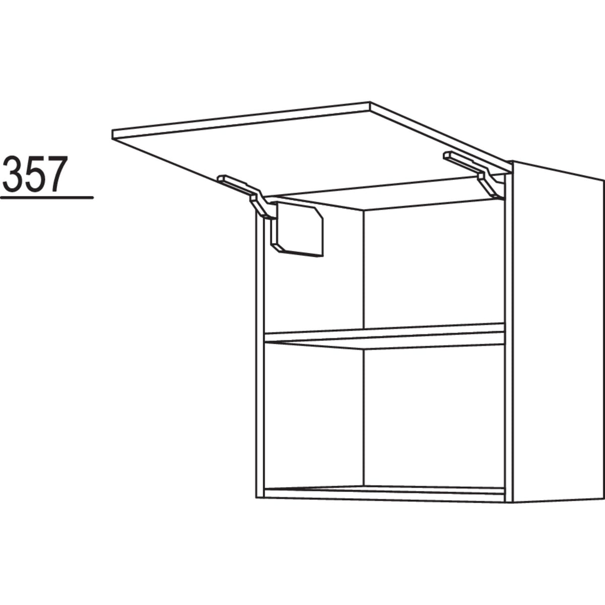 Nobilia Wandschrank mit Klappe WKOF60-1 32616