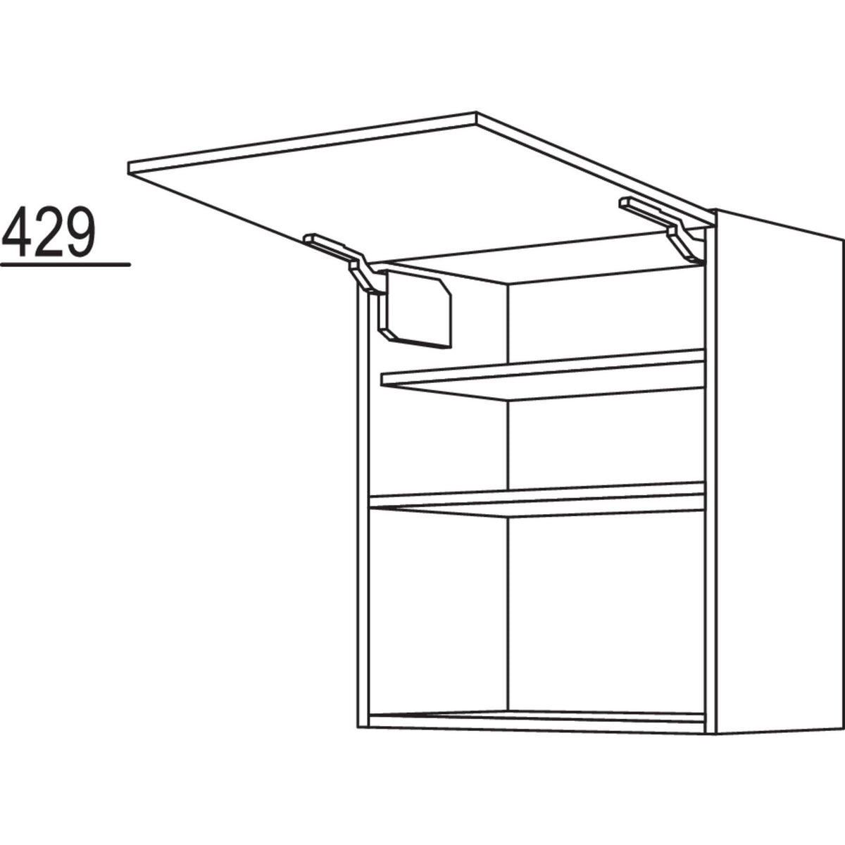 Nobilia Wandschrank mit Klappe WKOF90-2 40619