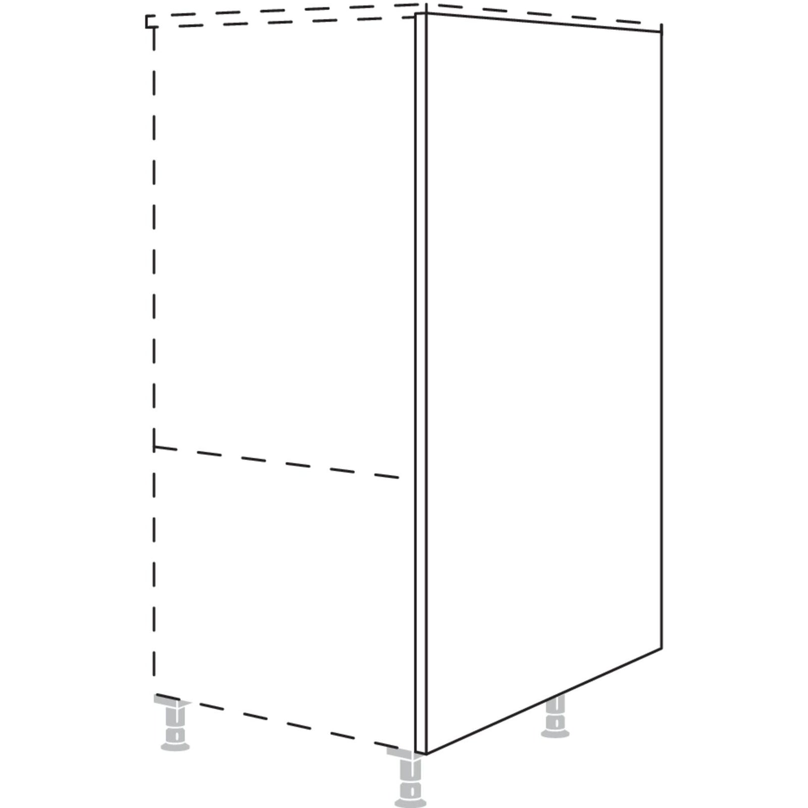 nobilia side panel for room planning at cabinet height HWKR50