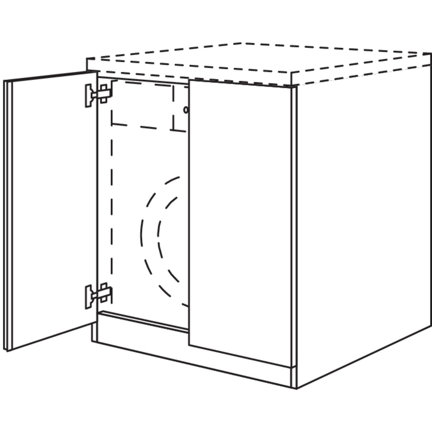 nobilia washing machine conversion cabinet BWSU70-93 70 cm