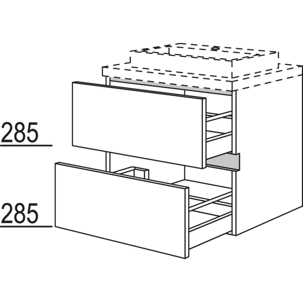 nobilia Waschtischschrank NBW2A60-60 67635