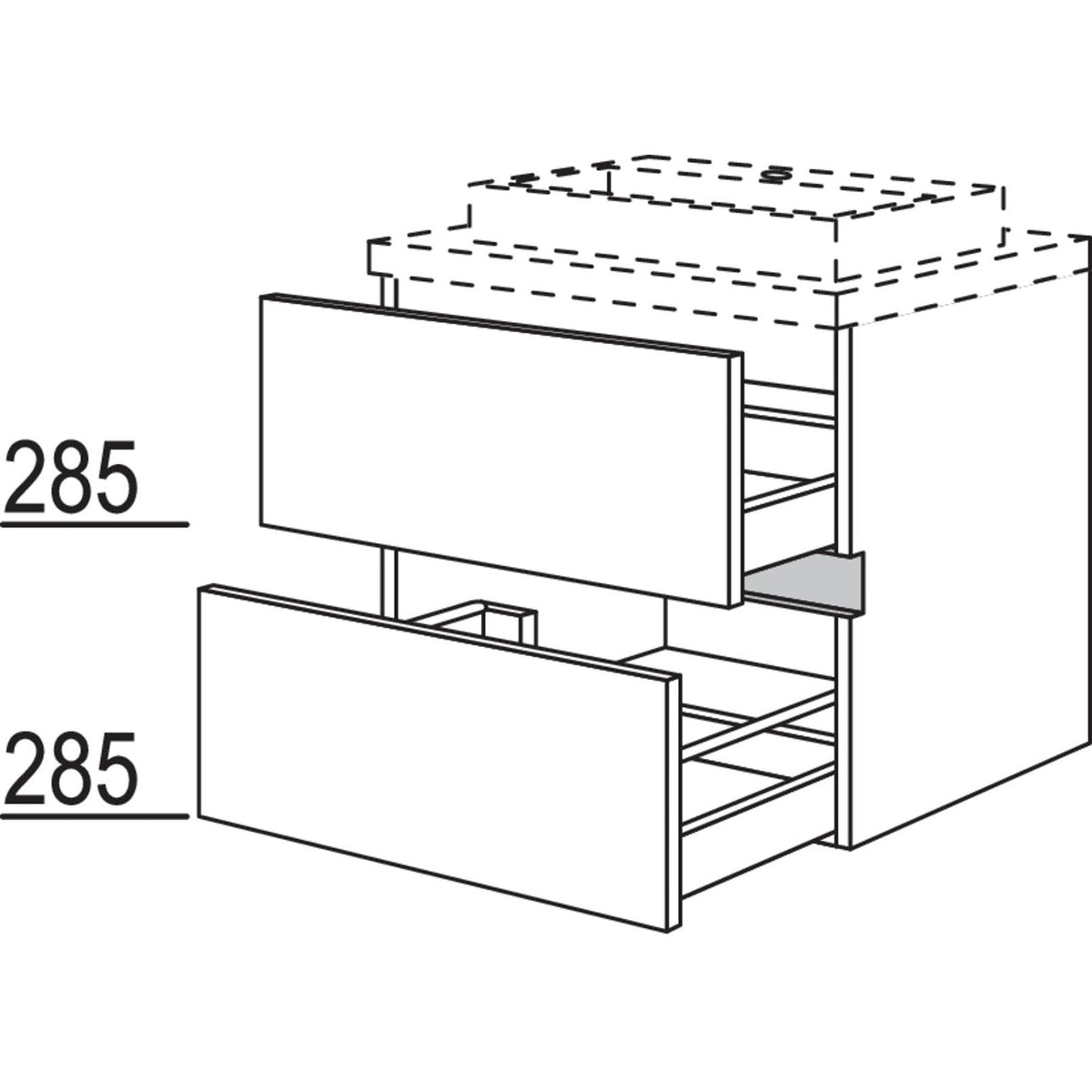 nobilia Waschtischschrank NBWSA60-60 67645