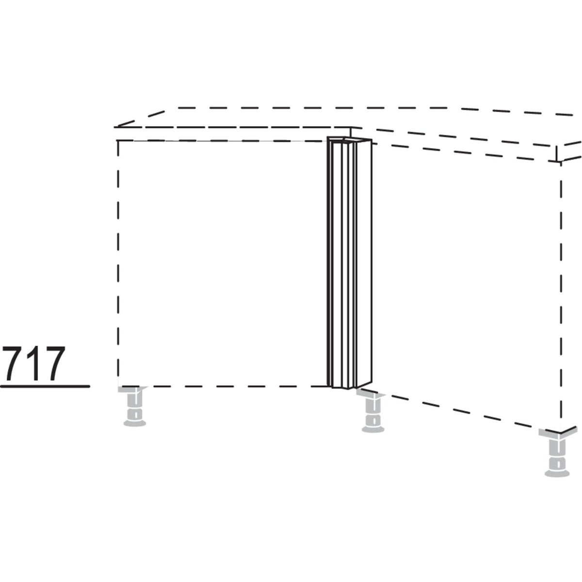 Nobilia Winkelpassstueck- 135-- variabel UPE135-V 331