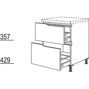 Nobilia XL-Abschluss-Auszugschrank Curve NU2AAC60-X 55507