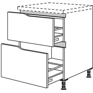 Nobilia XL-Abschluss-Auszugschrank Curve NU2AAC60-X 55507