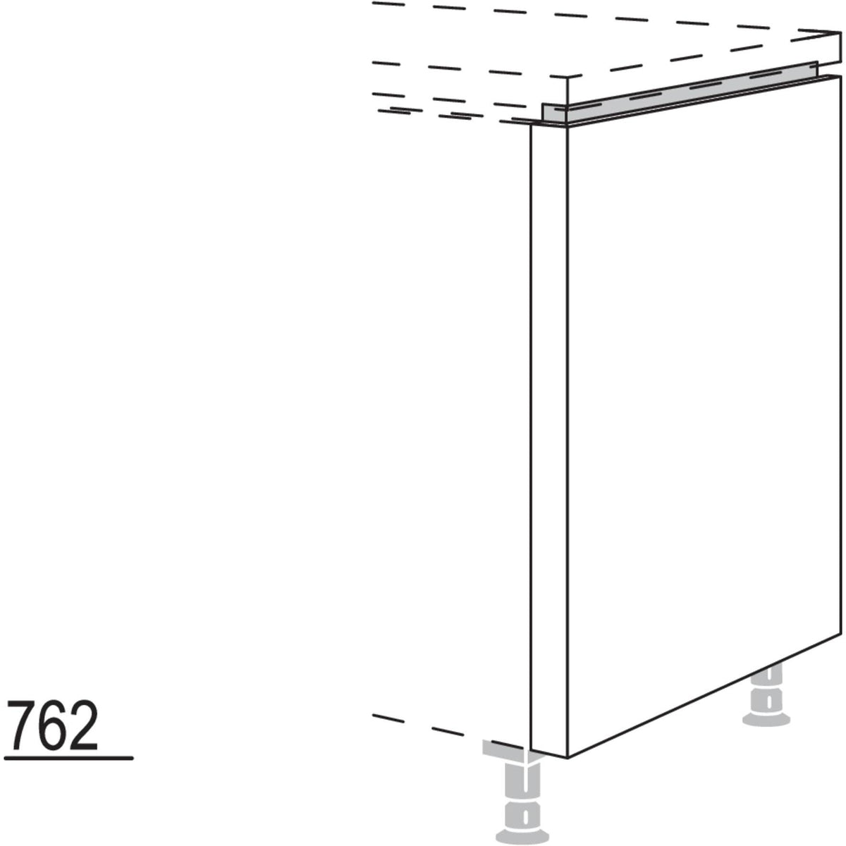 Nobilia XL-Abschluss-Frontwange NUWF50-60-X 57951