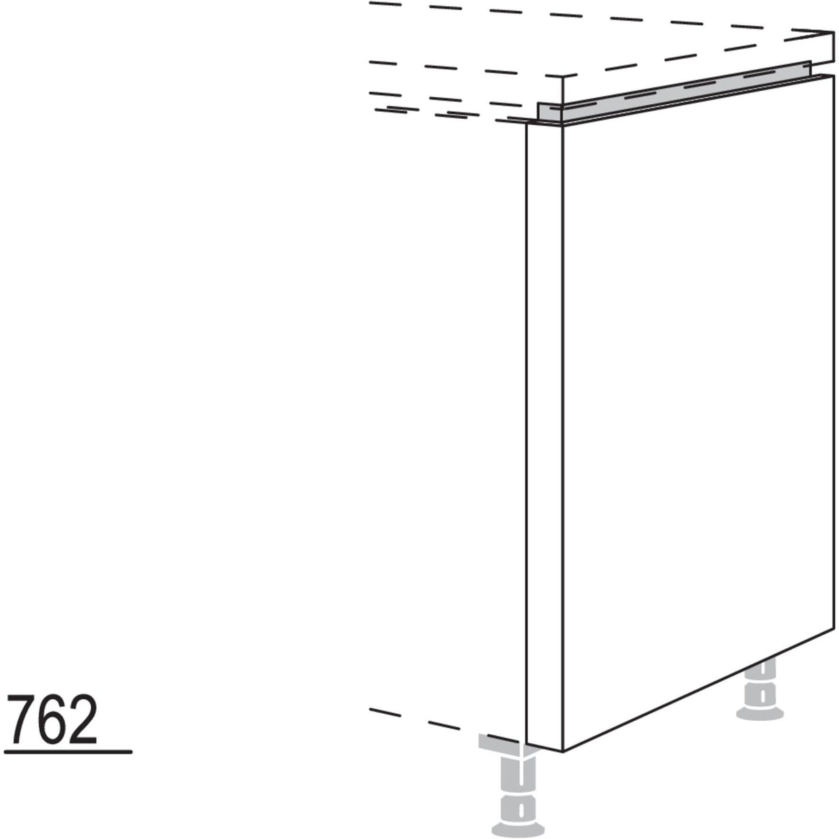 Nobilia XL-Abschluss-Frontwange NUWF50-60-X 57951