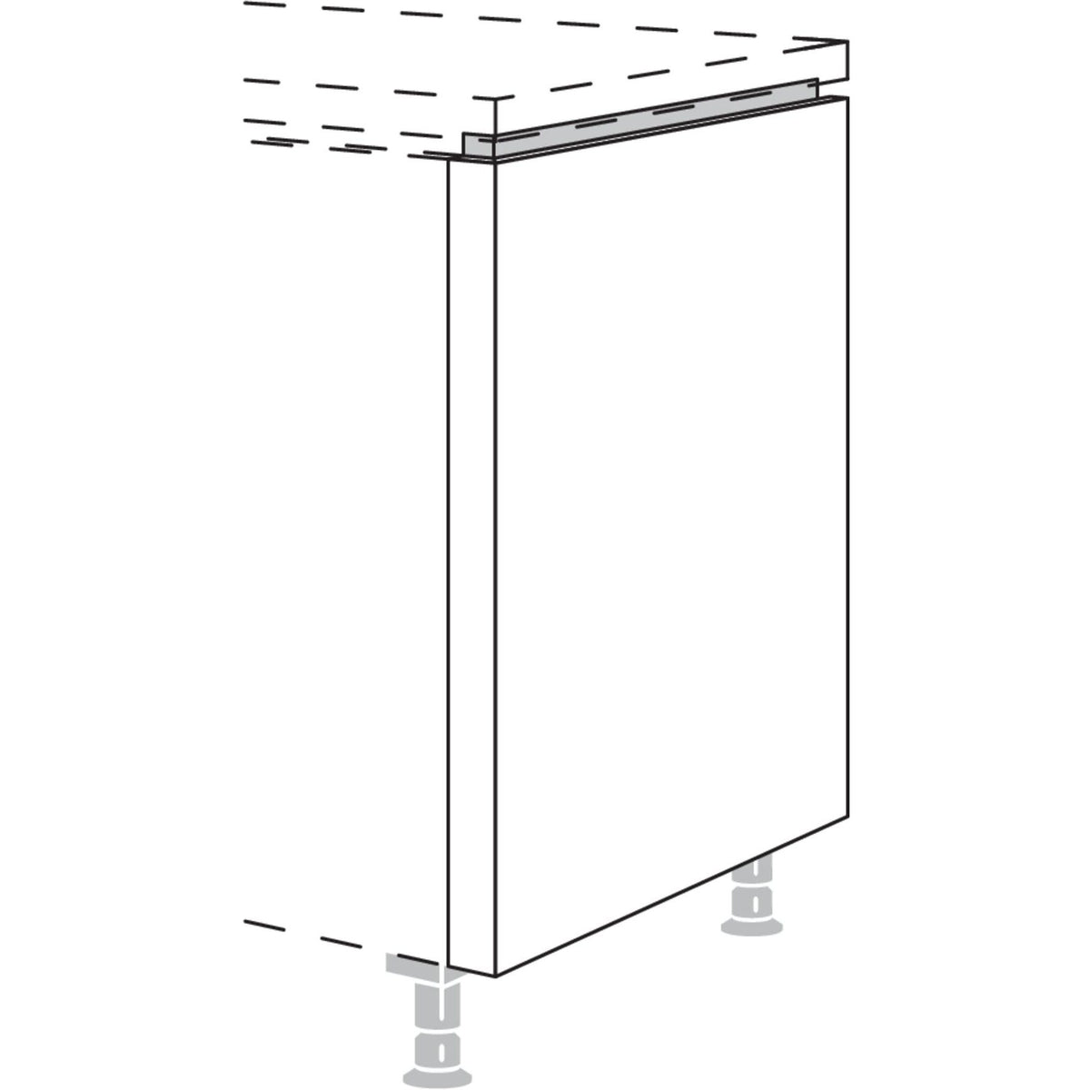 Nobilia XL-Abschluss-Frontwange NUWF50-78-X 57952