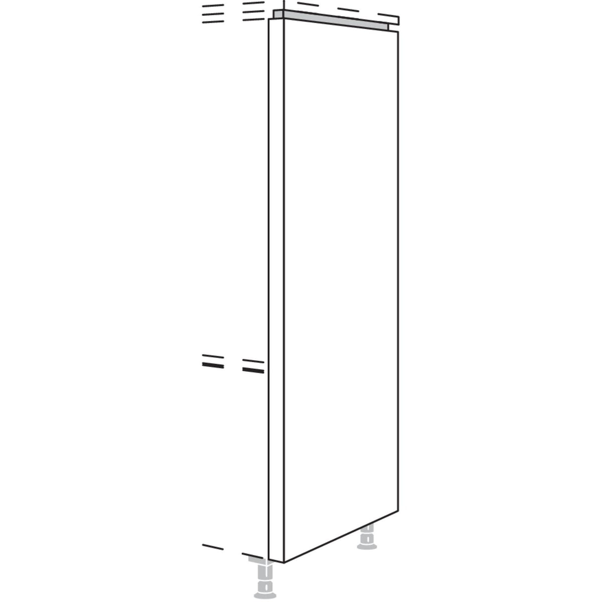 Nobilia XL-Abschluss-Frontwange fuer Highboards mit waagerechter NHWF50-78-X 55981