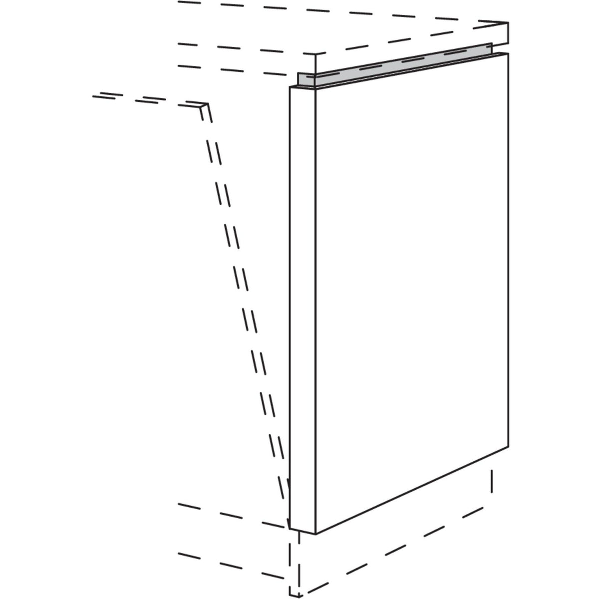 Nobilia XL-Abschluss-Frontwange fuer vollintegrierte Geschirrspueler am Zeilenende NUWFG50-78-X 57960