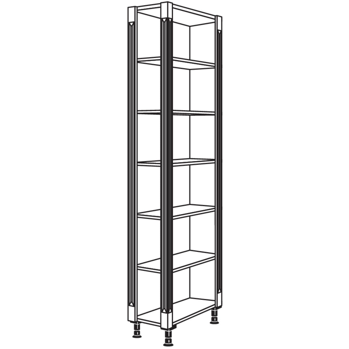 Nobilia XL-Abschlussregal Landhaus HRA-PI-1X 30895