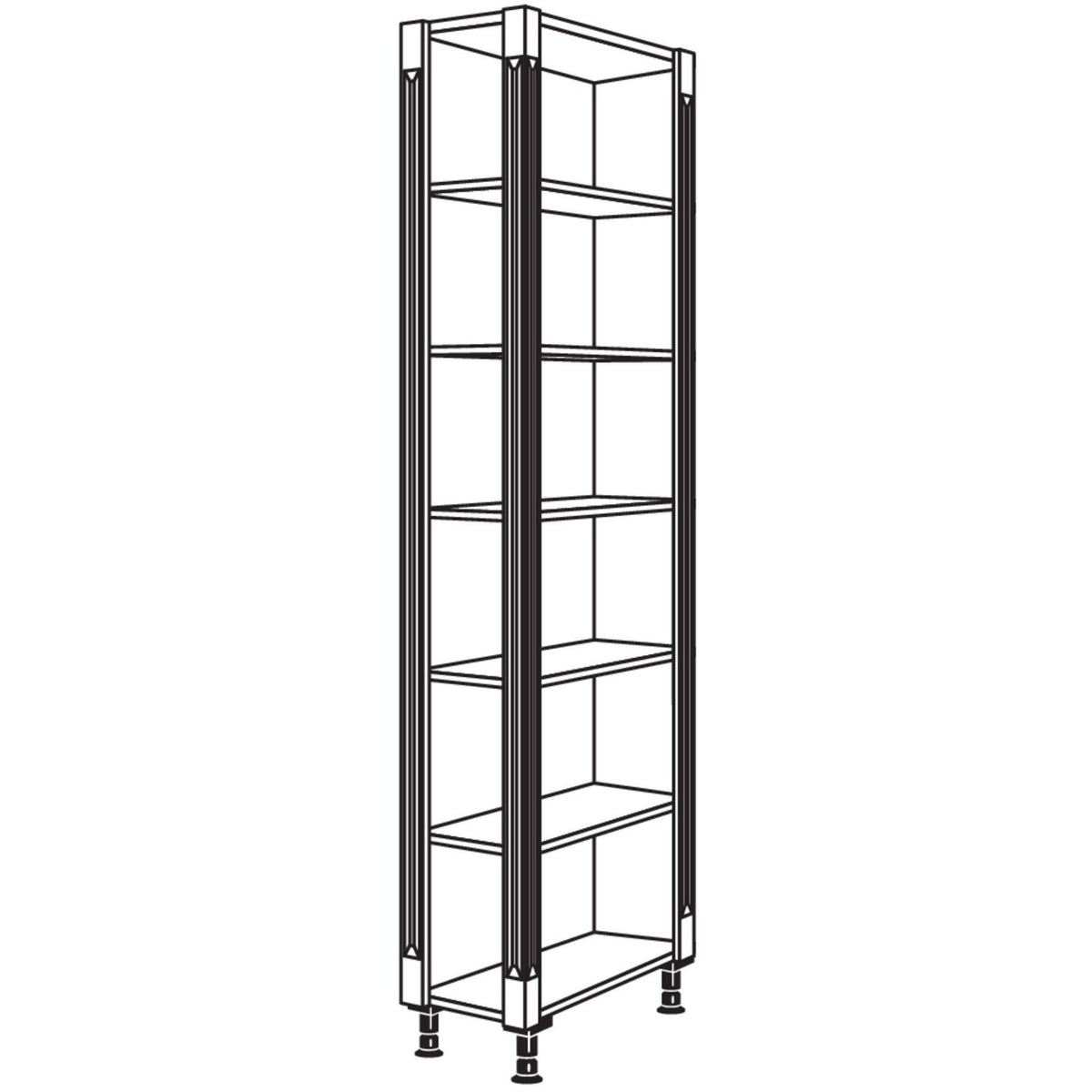 Nobilia XL-Abschlussregal Landhaus HRA-PI-1X 30895